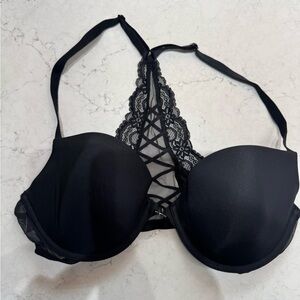 Adore Me Black Lace Racerback Bra